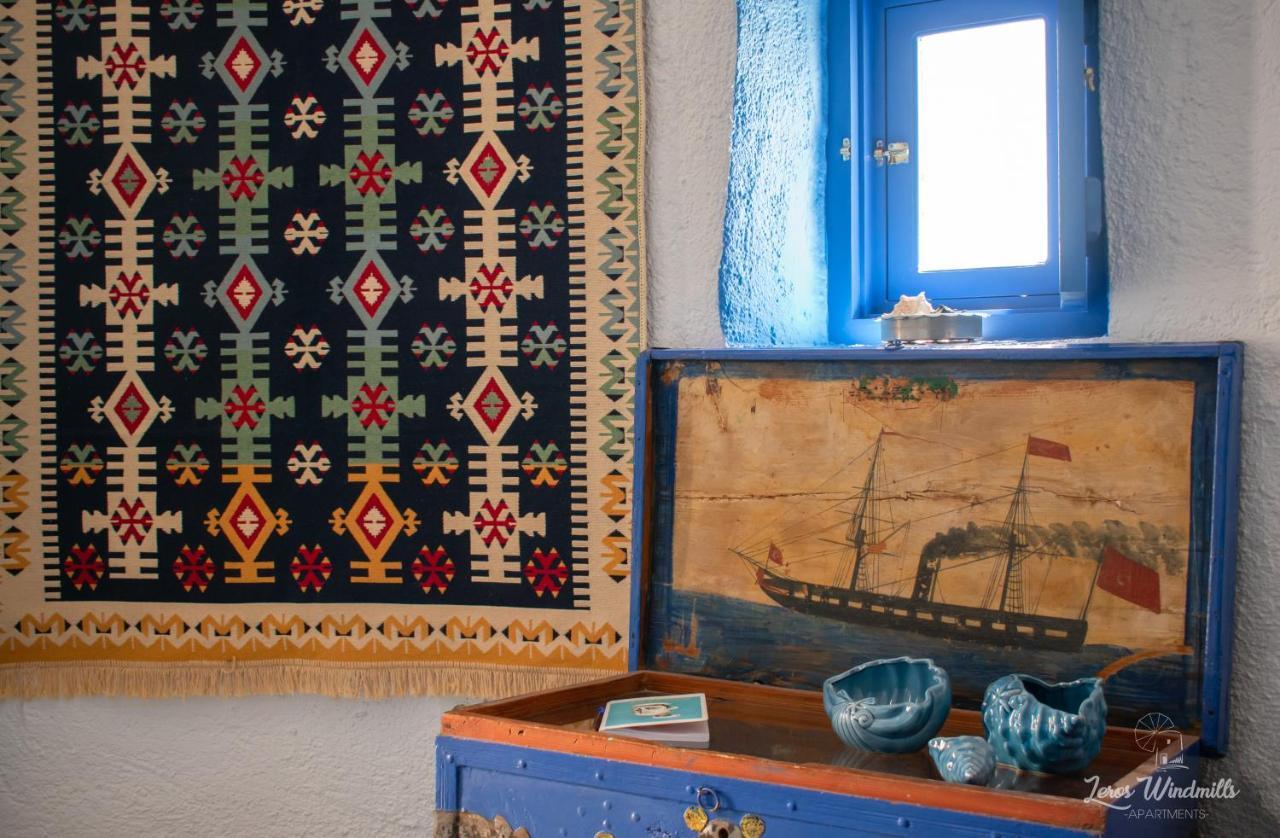Leros Windmills Apartman Pandéli Kültér fotó