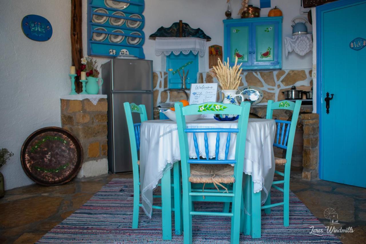 Leros Windmills Apartman Pandéli Kültér fotó