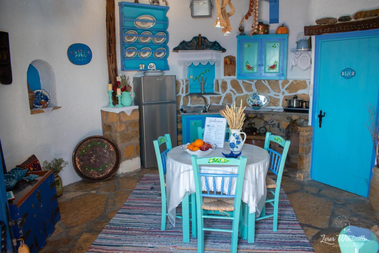 Leros Windmills Apartman Pandéli Kültér fotó