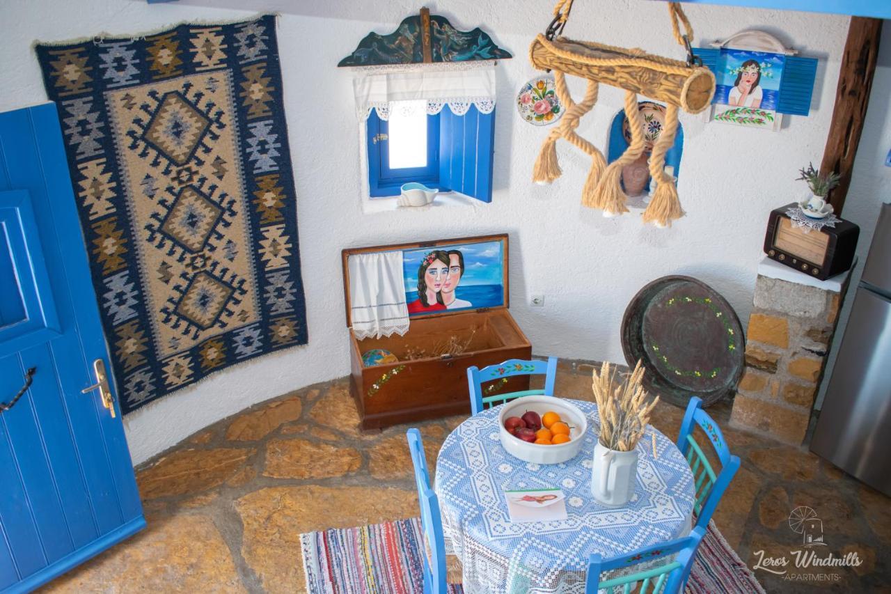Leros Windmills Apartman Pandéli Kültér fotó