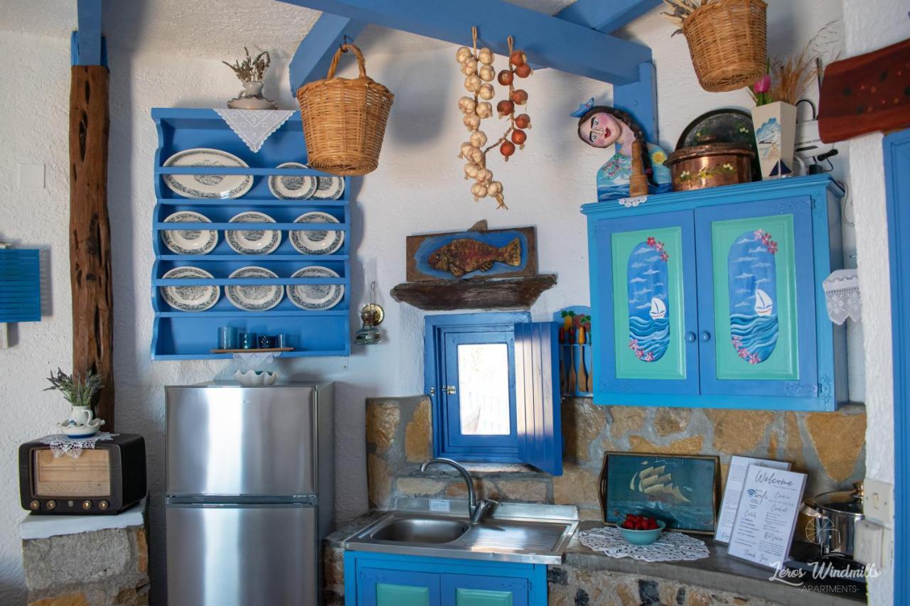 Leros Windmills Apartman Pandéli Kültér fotó