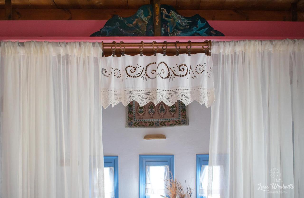 Leros Windmills Apartman Pandéli Kültér fotó