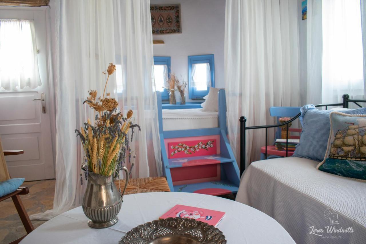 Leros Windmills Apartman Pandéli Kültér fotó