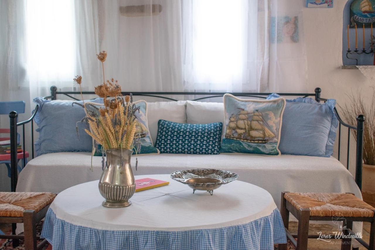 Leros Windmills Apartman Pandéli Kültér fotó
