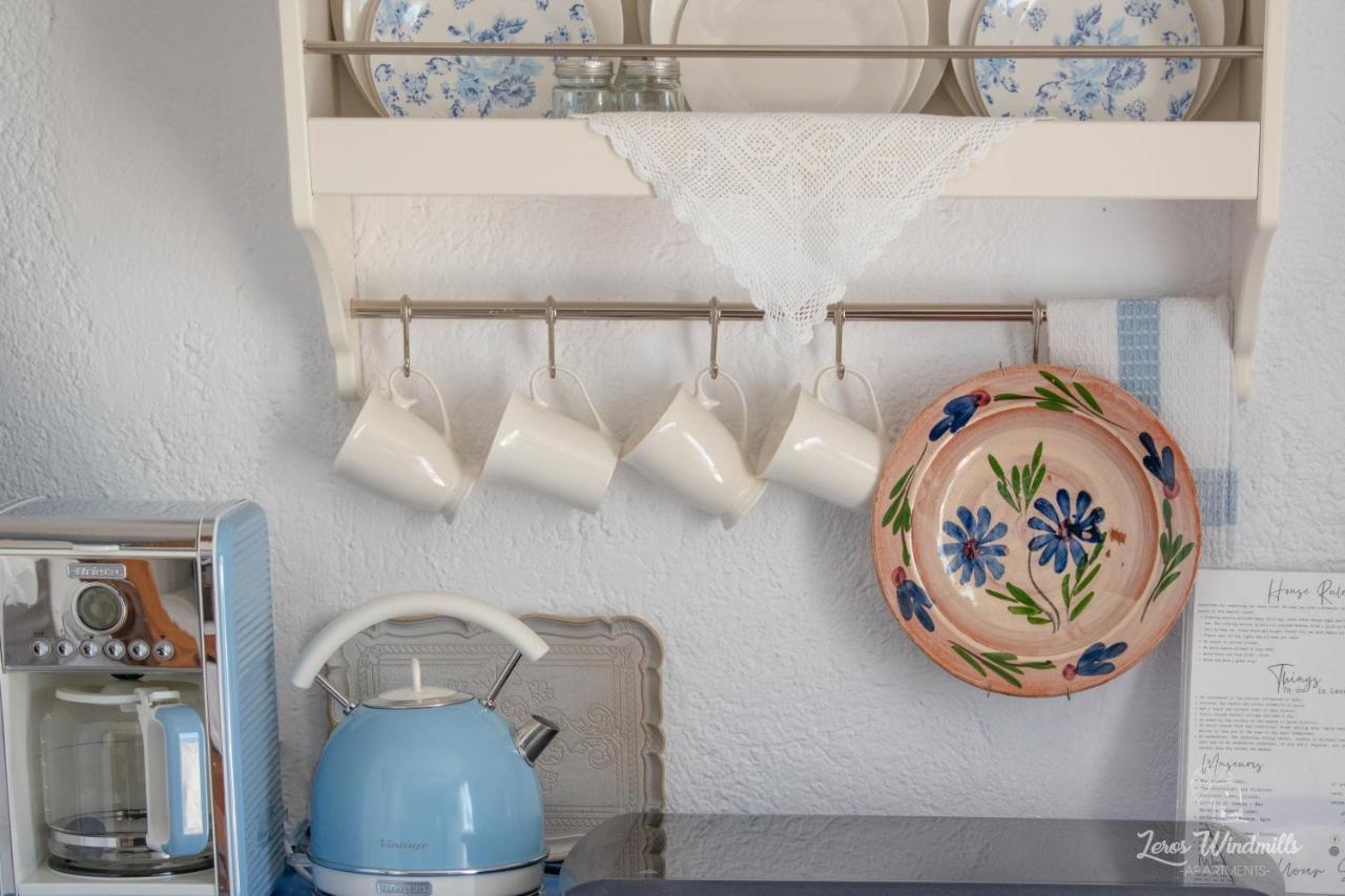 Leros Windmills Apartman Pandéli Kültér fotó