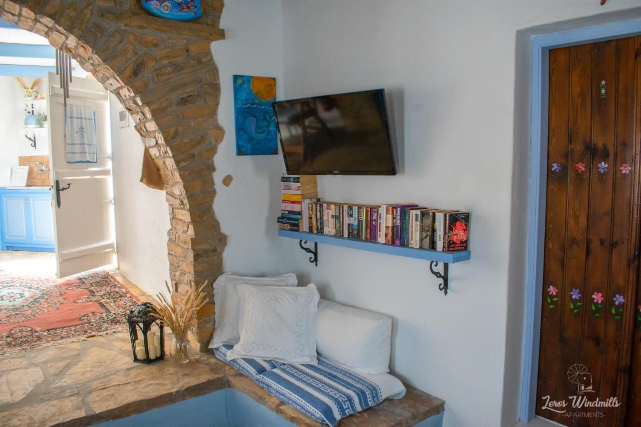 Leros Windmills Apartman Pandéli Kültér fotó
