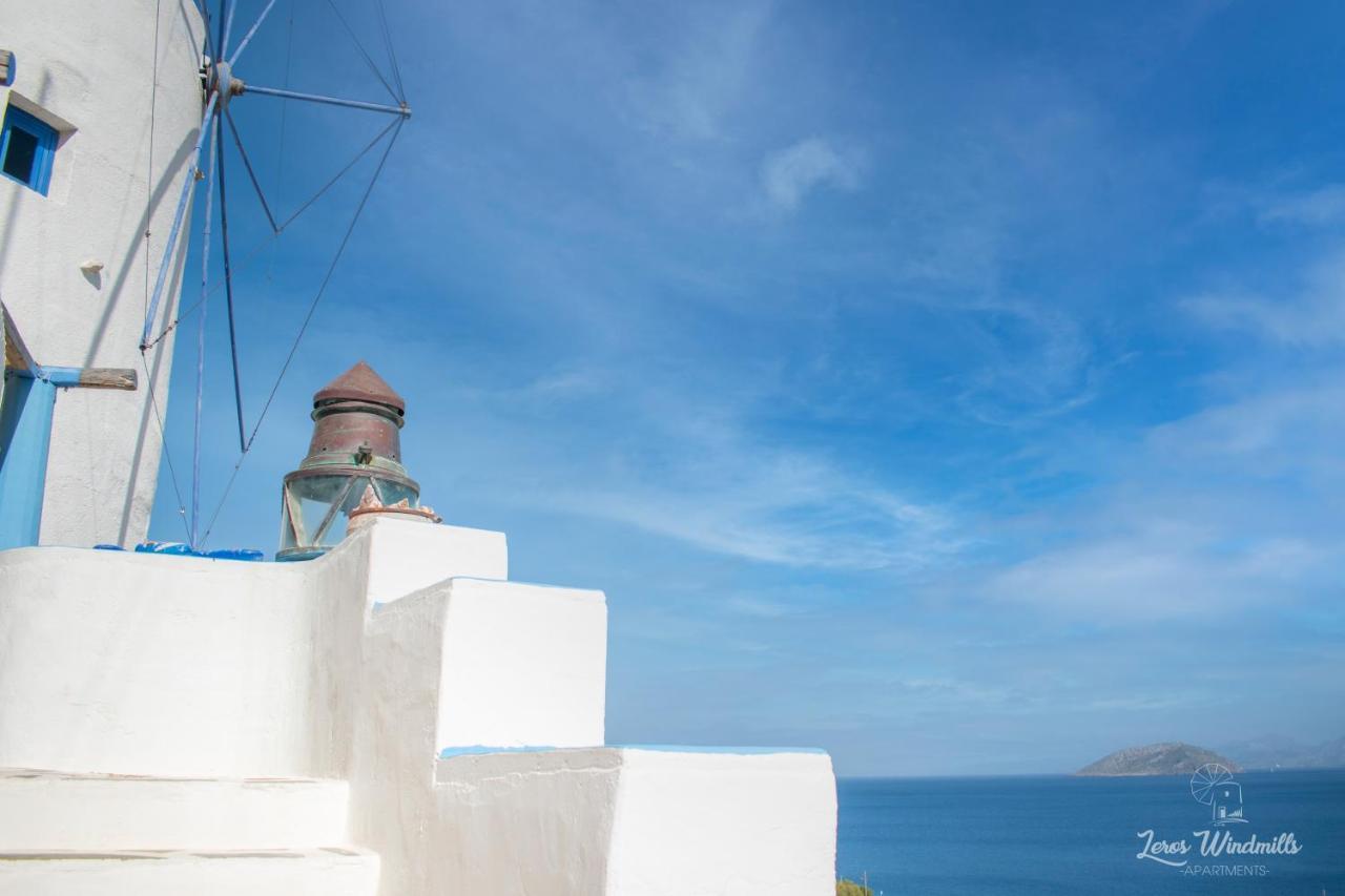 Leros Windmills Apartman Pandéli Kültér fotó