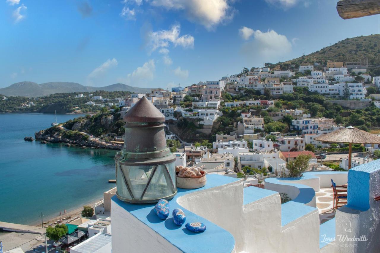 Leros Windmills Apartman Pandéli Kültér fotó