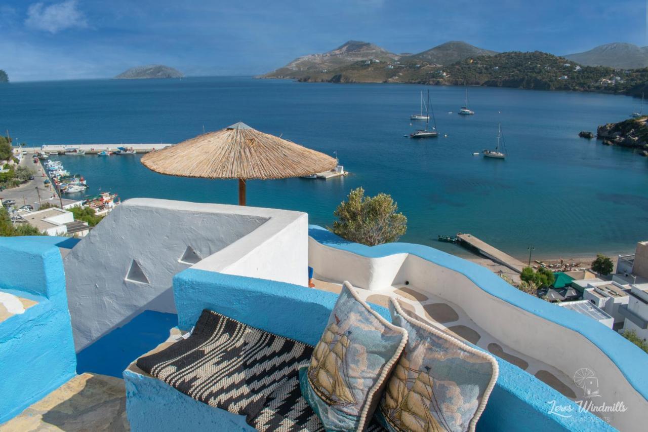 Leros Windmills Apartman Pandéli Kültér fotó
