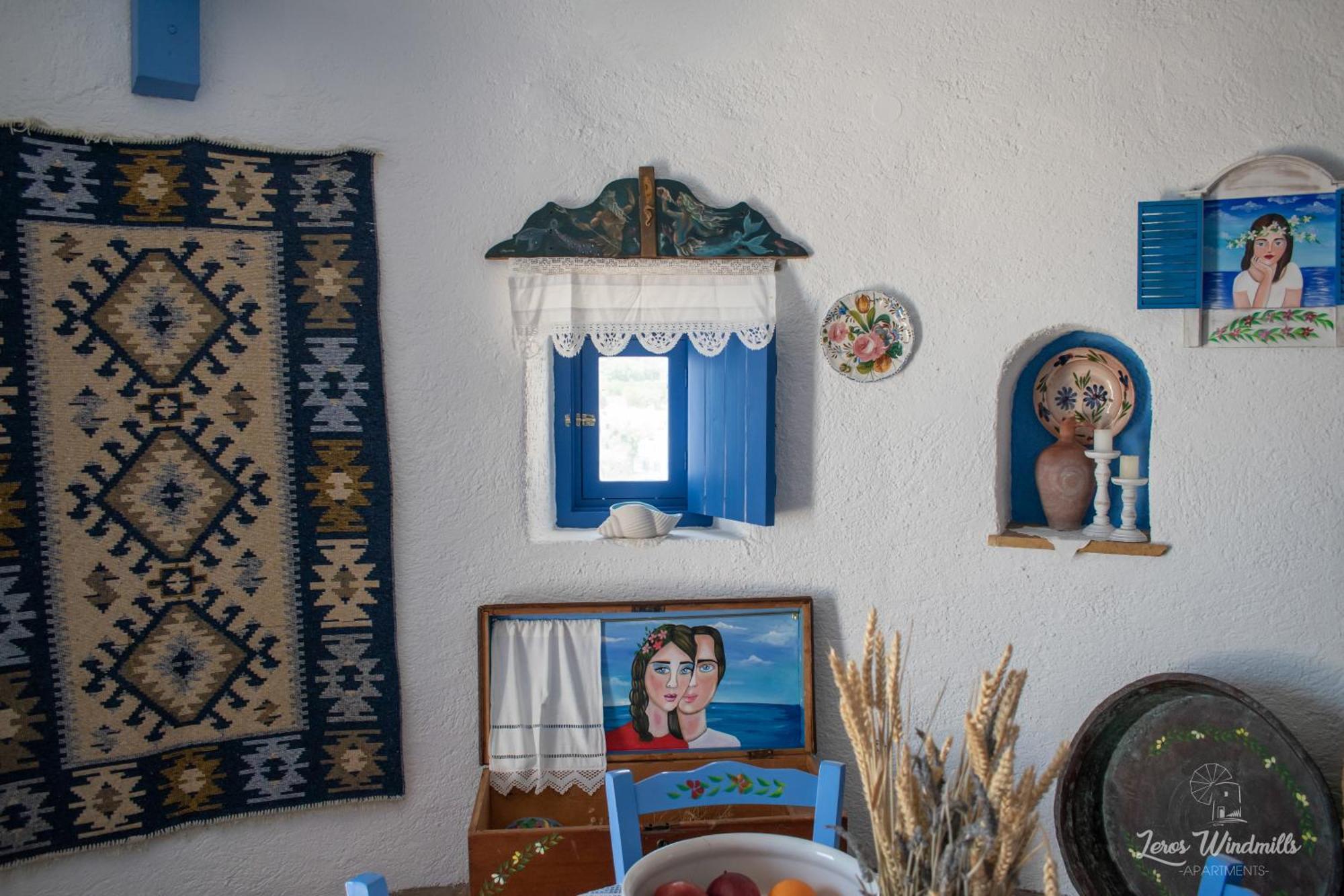 Leros Windmills Apartman Pandéli Kültér fotó