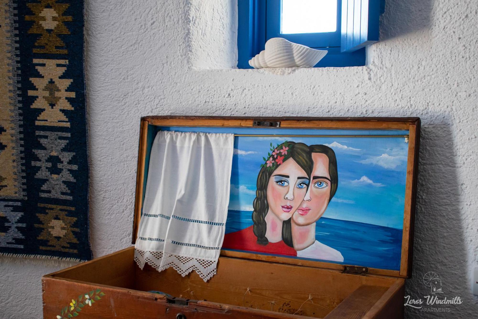 Leros Windmills Apartman Pandéli Kültér fotó