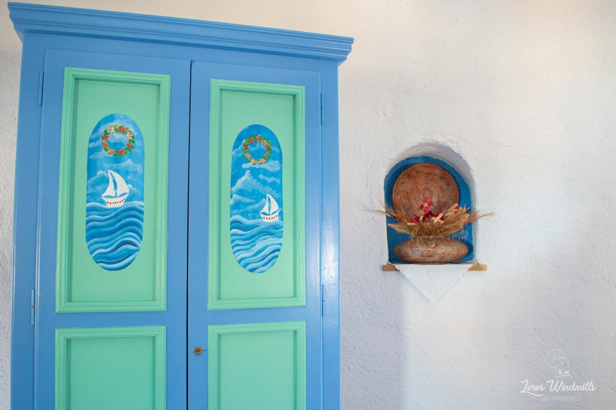 Leros Windmills Apartman Pandéli Kültér fotó